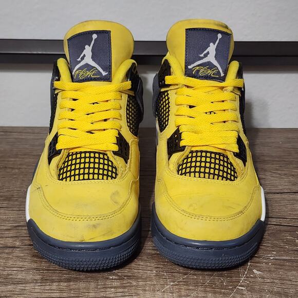 Air Jordan 4 Retro Men\'s Athletic Basketball Shoes Sneakers Size 8.5 Lightning main image 8